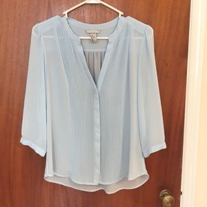 Sheer long Blue blouse